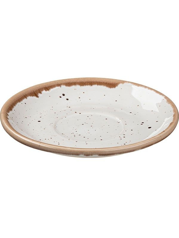 Блюдце «Пунто Бьянка»;фарфор;D=150,H=25мм;белый,черный