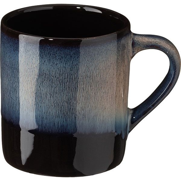 Кружка «Пати»;фарфор;350мл;D=90,H=100,L=115мм;серый,синий