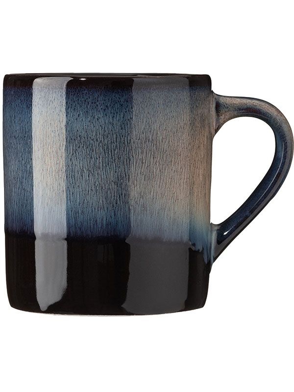 Кружка «Пати»;фарфор;350мл;D=90,H=100,L=115мм;серый,синий