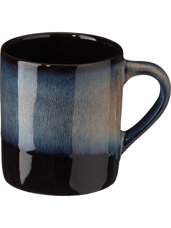 Кружка «Пати»;фарфор;350мл;D=90,H=100,L=115мм;серый,синий