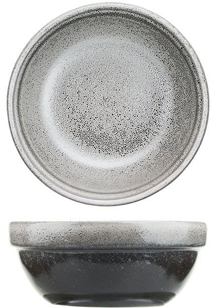 Салатник «Млечный путь»;фарфор;300мл;D=125,H=55мм;черный,серый