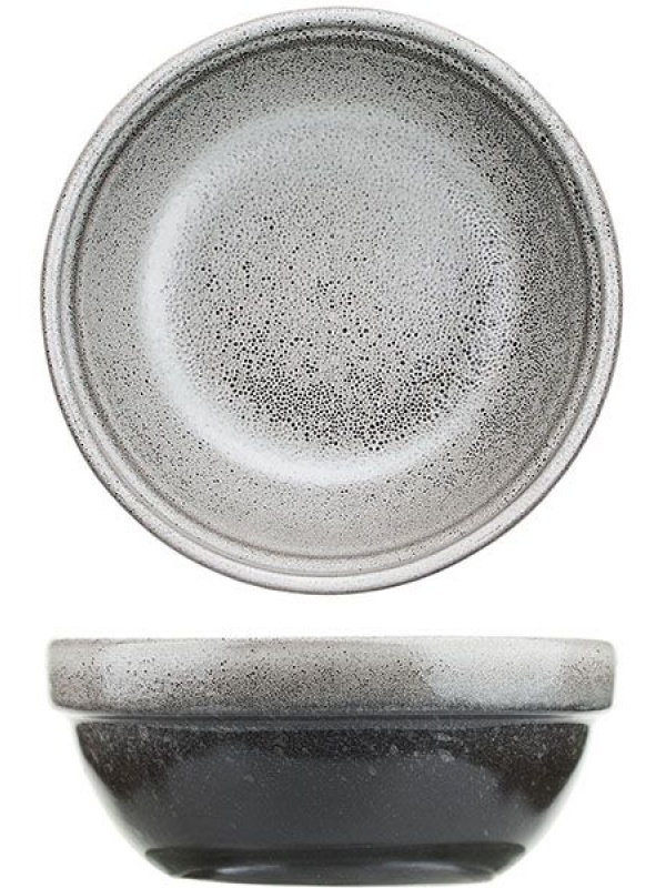 Салатник «Млечный путь»;фарфор;300мл;D=125,H=55мм;черный,серый