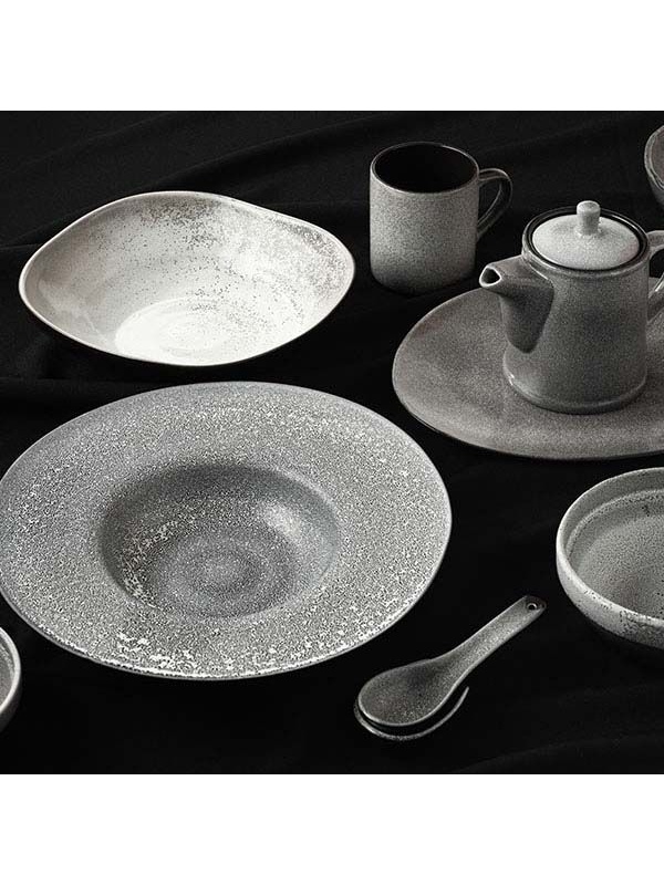 Салатник «Млечный путь»;фарфор;300мл;D=125,H=55мм;черный,серый