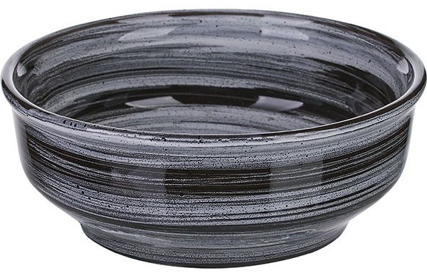 Салатник «Маренго»;керамика;0,5л;D=155,H=60мм;черный,серый