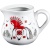 Молочник «Мезень» Классик Кони;фарфор;130мл;D=71/94,H=69мм;белый,красный