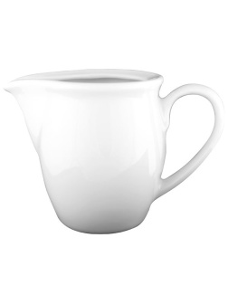 Сливочник «Белая» Классик;фарфор;150мл;,H=75,L=110,B=65мм;белый