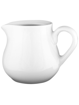 Молочник «Белая» Классик;фарфор;65мл;,H=56,L=57,B=78мм;белый