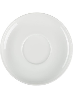Блюдце «Белая» Принц;фарфор;D=145,H=18мм;белый