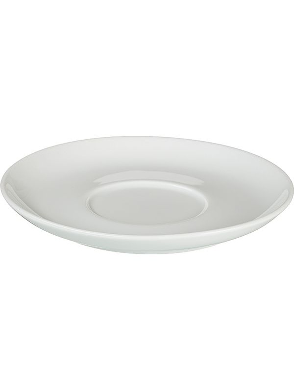 Блюдце «Белая» Принц;фарфор;D=145,H=18мм;белый