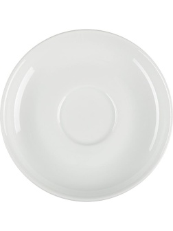 Блюдце «Белая» Принц;фарфор;D=120,H=17мм;белый