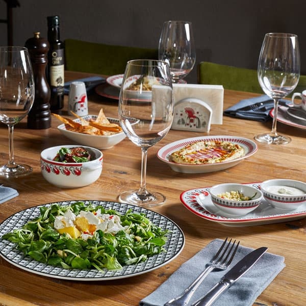 Розетка «Мезень» Классический Веточка;фарфор;80мл;D=86,H=35мм;белый,красный