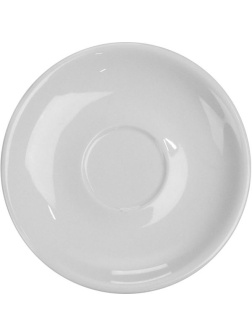 Белое блюдце «Кунстверк» из фарфора (диаметр 14 см)