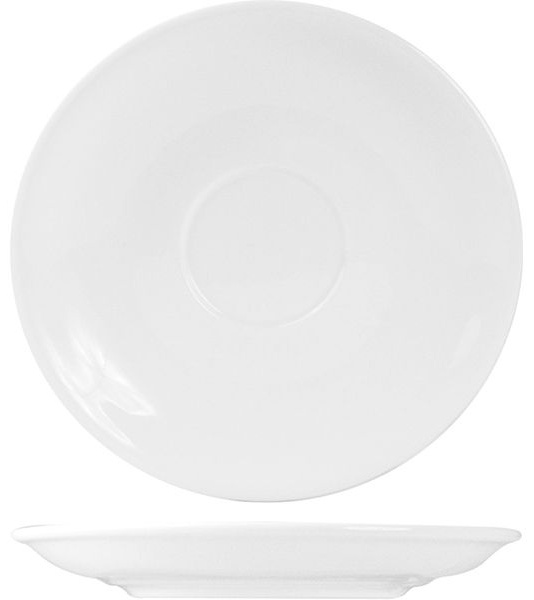 Белое блюдце «Кунстверк» из фарфора (диаметр 15 см)