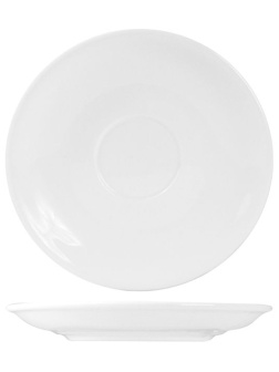 Белое блюдце «Кунстверк» из фарфора (диаметр 15 см)