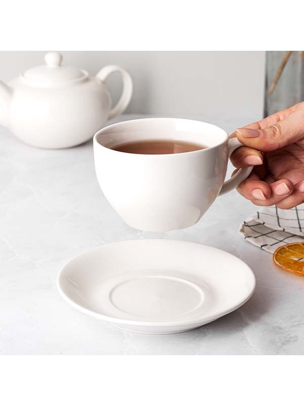 Белая чайная пара «Кунстверк» (объем 300 мл.)