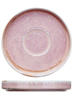 Розовое фарфоровое блюдце «Пион» (диаметр 13,5 см)