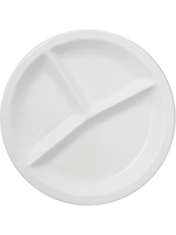 Менажница «Кунстверк» тройная;фарфор;D=25,H=3см;белый