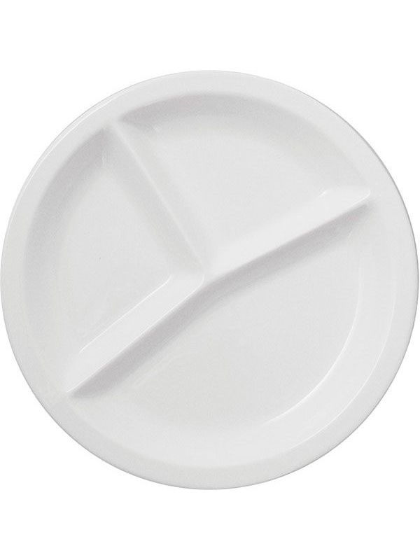 Менажница «Кунстверк» тройная;фарфор;D=25,H=3см;белый