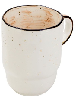 Кружка «Пастораль» с оранжевыми вкраплениями (объем 400 мл.)