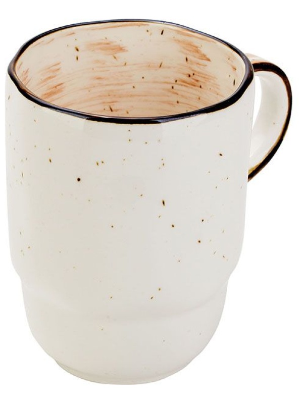 Кружка «Пастораль» с оранжевыми вкраплениями (объем 400 мл.)