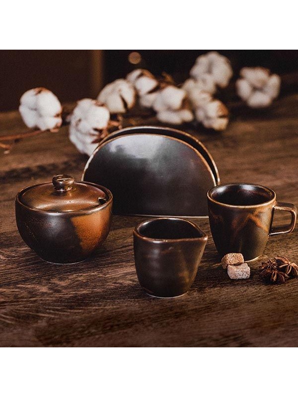 Салфетница «Мак»;фарфор;,H=85,L=140,B=45мм;медный