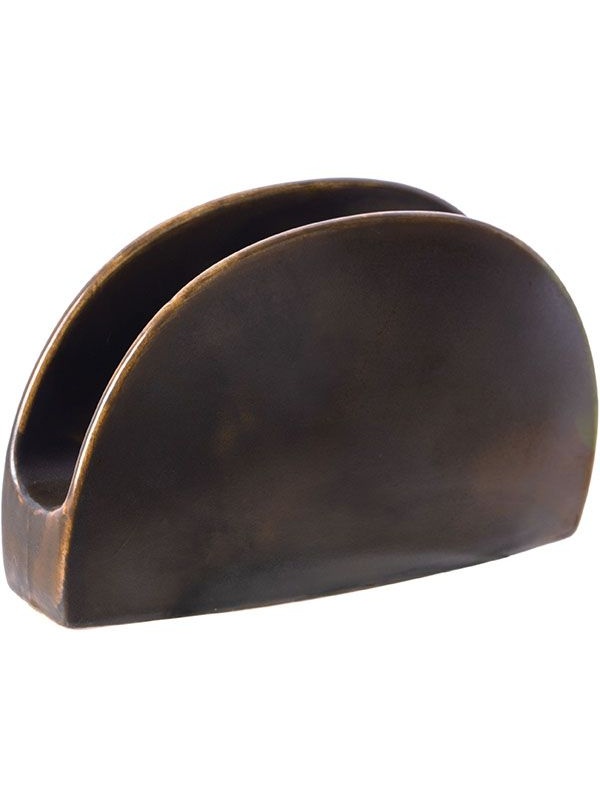 Салфетница «Мак»;фарфор;,H=85,L=140,B=45мм;медный