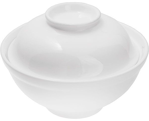 Белая фарфоровая мисосупница «Кунстверк» (объем 420 мл.)
