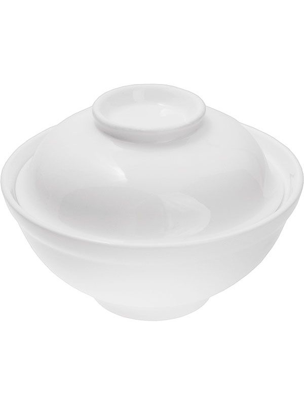Белая фарфоровая мисосупница «Кунстверк» (объем 420 мл.)