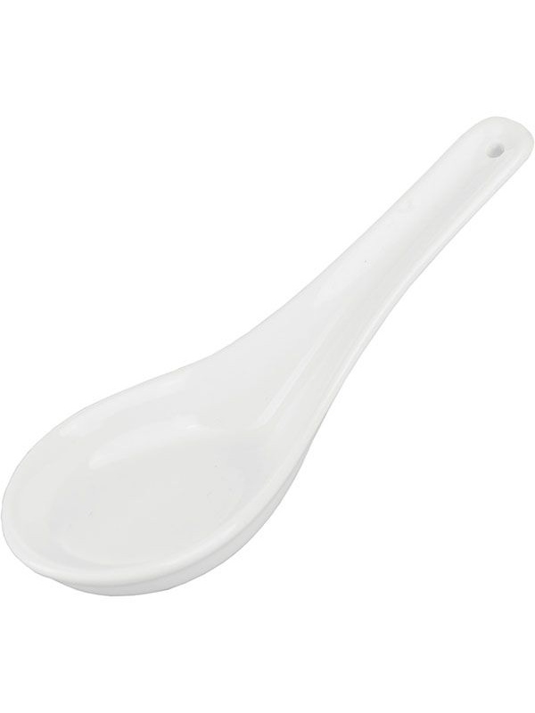 Ложка для мисосупа «Кунстверк»;фарфор;,H=90,L=130,B=48мм;белый