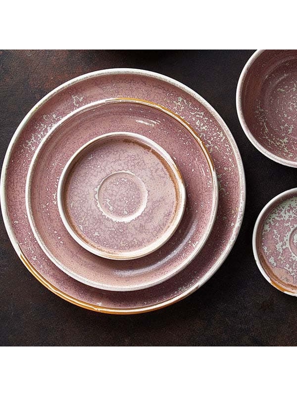 Розовое блюдце «Пион» (диаметр 12 см)