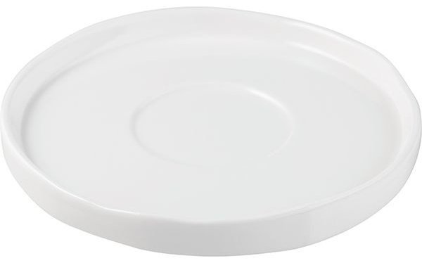 Блюдце «Эггшелл» с бортом;фарфор;D=155/60,H=17мм;белый