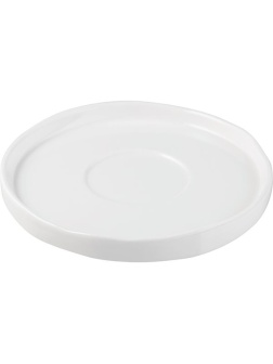Блюдце «Эггшелл» с бортом;фарфор;D=155/60,H=17мм;белый