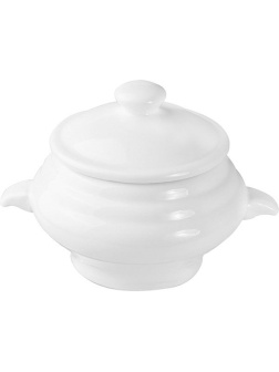 Чашка бульонная «Кунстверк»;фарфор;245мл;D=8,H=10,L=14см;белый