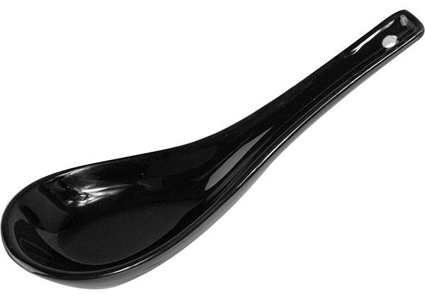 Черная ложка для мисосупа «Кунстверк» - 14 см.