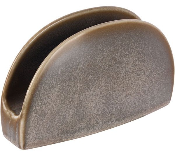 Салфетница «Агава»;фарфор;,H=85,L=140,B=45мм;матовый,зелен.