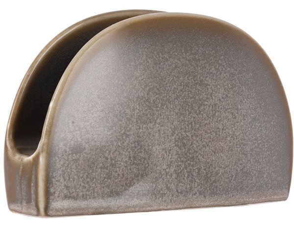 Салфетница «Агава»;фарфор;,H=85,L=140,B=45мм;матовый,зелен.