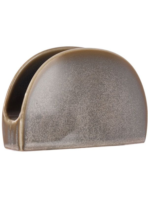 Салфетница «Агава»;фарфор;,H=85,L=140,B=45мм;матовый,зелен.