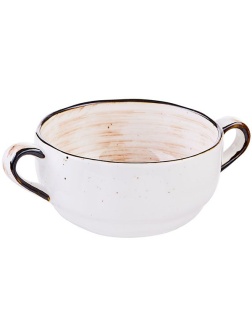 Бульонная чашка «Пастораль» с оранжевыми вкраплениями (объем 270 мл.)