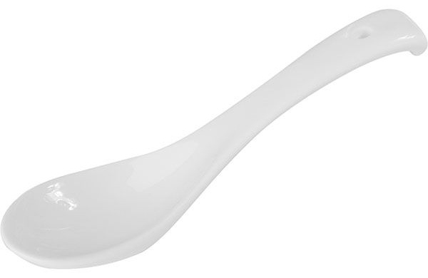 Ложка для мисосупа «Кунстверк»;фарфор;,H=13,L=150,B=40мм;белый