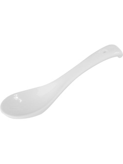 Ложка для мисосупа «Кунстверк»;фарфор;,H=13,L=150,B=40мм;белый