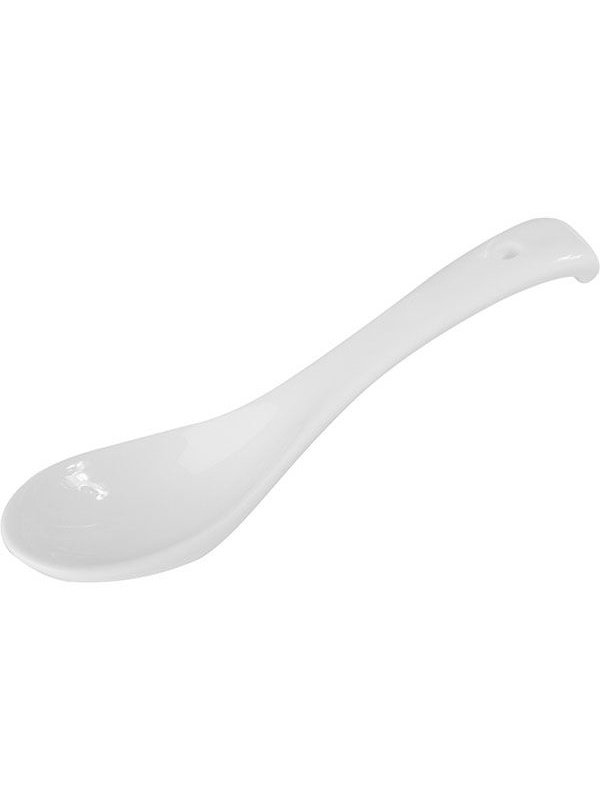 Ложка для мисосупа «Кунстверк»;фарфор;,H=13,L=150,B=40мм;белый
