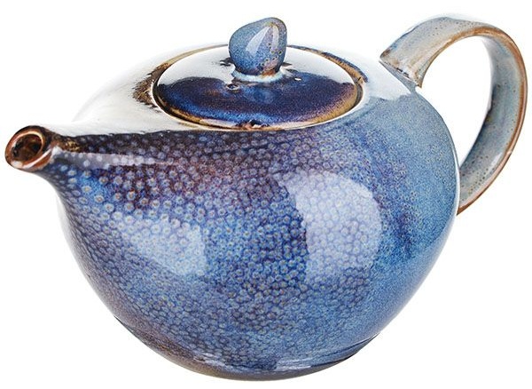 Крышка для чайника «Ирис»;фарфор;D=56,H=40мм;синий