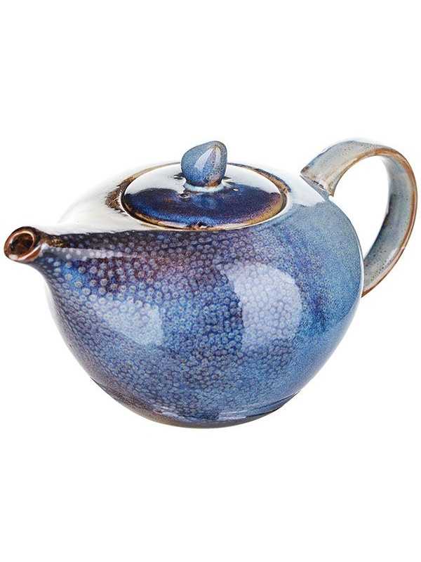 Крышка для чайника «Ирис»;фарфор;D=56,H=40мм;синий