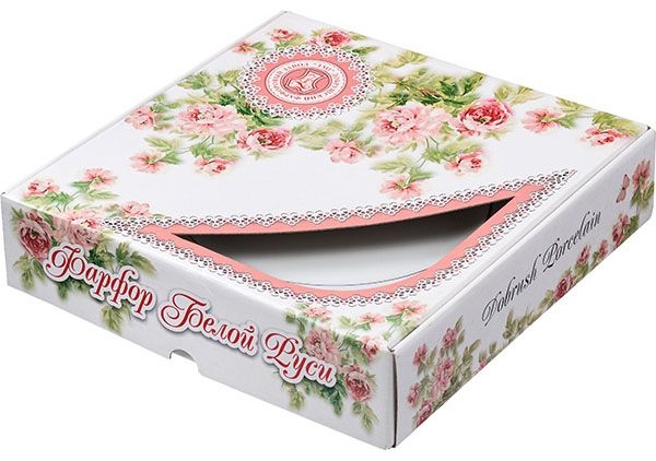 Этажерка «Надежда» 2-ярусная;фарфор;D=24/20,H=22,5см;белый,серебрян.