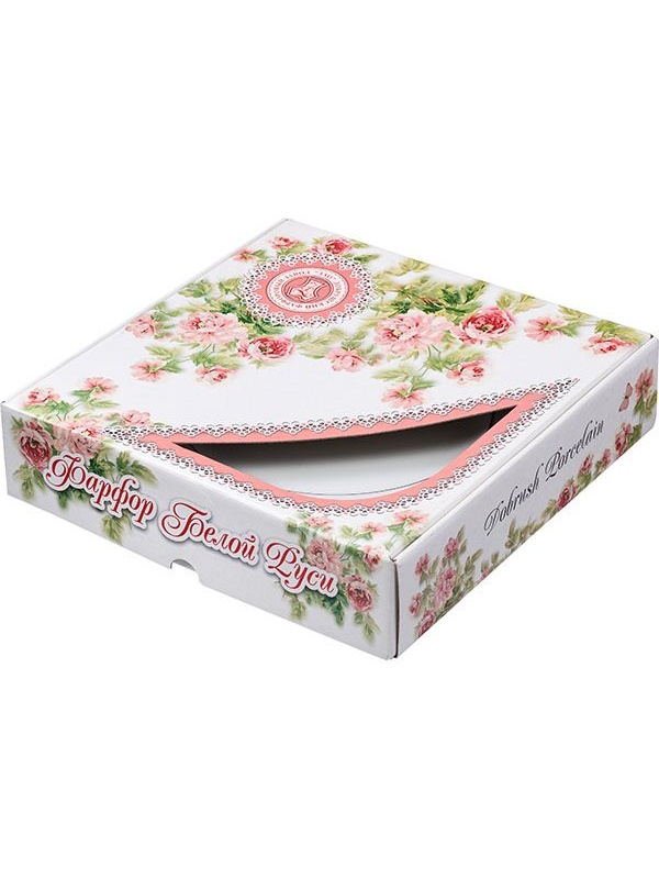 Этажерка «Надежда» 2-ярусная;фарфор;D=24/20,H=22,5см;белый,серебрян.