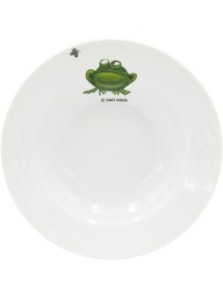 Глубокая фарфоровая тарелка «Лягушка» (диаметр 20 см)