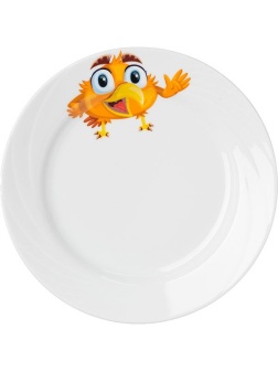 Фарфоровая тарелка «Радужные птички» (диаметр 20 см.)