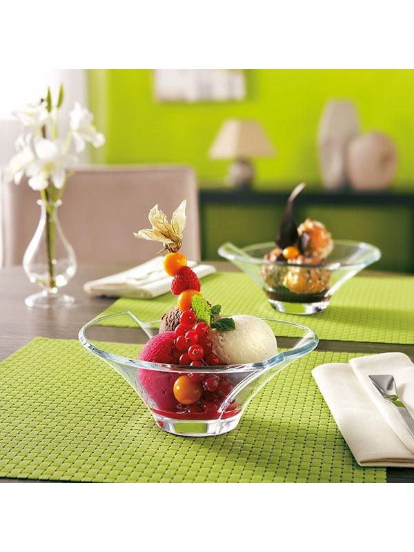 Креманка «Делиссимо»;стекло;380мл;D=181,H=73,L=168,B=181мм;прозр.