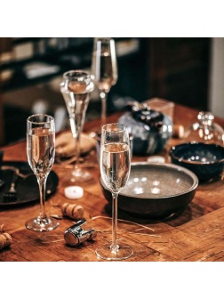 Бокал-флюте «Аллегресс»;стекло;185мл;D=52,H=224мм;прозр.