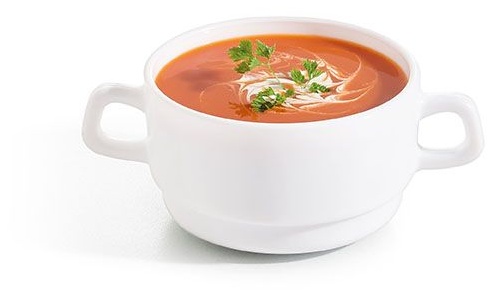 Чашка бульонная «Ресторан»;стекло;310мл;D=100,H=55,L=136мм;белый